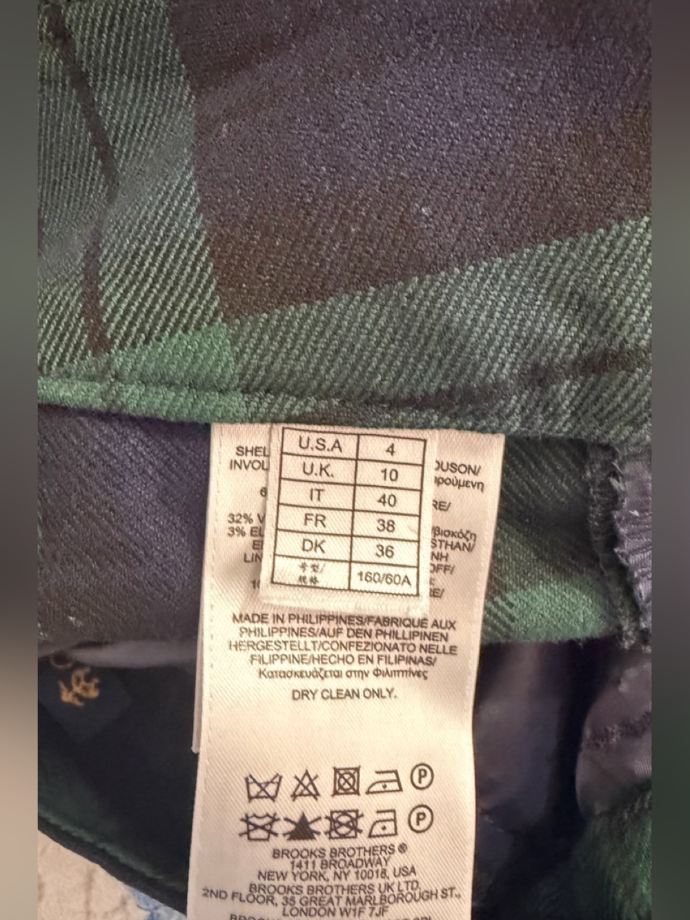 Brooks Brothers Tartan Plaid Wide Leg Trousers Pants Size 4 - Picture 12 of 13